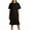 Black, variant on yillto Womens Plus Size Tshirts Dress Short Sleeve Crew Neck Summer Causal Ruched Midi Dresses M-3XL