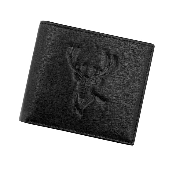 TAZAG anti-theft RFID men's genuine leather thin wallet Elk embossed multi-card slot ID card holder