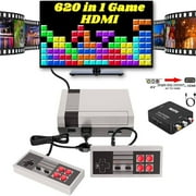 Retro Game Console Mini Classic Game System with 2 NES Classic Controllers and 620 Games Built-in, AV Out and AV Out Plug and Play Childhood Mini Classic Game Console