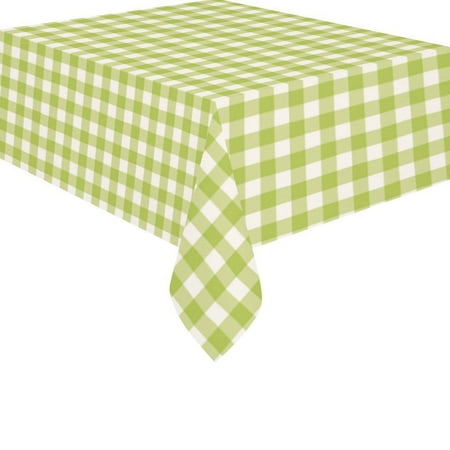 

MYPOP Green White Checkered Tablecloth 52x70 Inches Tango Check Sofa Table Cloth Cover for Dinner Party Decoration