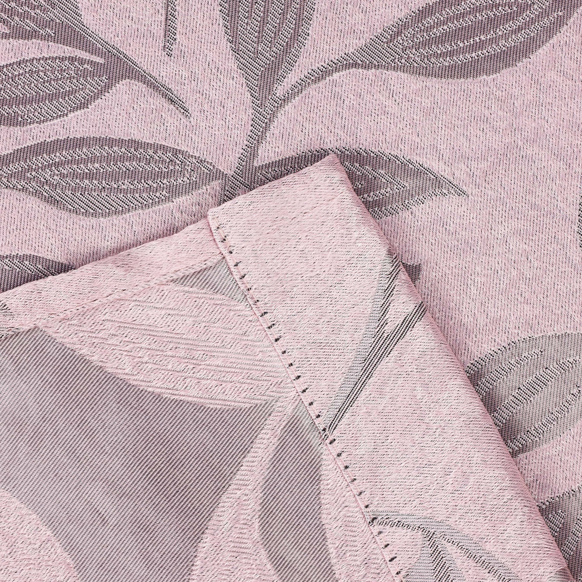 Superior Blackout Leaves Curtains Set of 2, Light Filtering Grommet Curtain Panel Set, Blush, 70"W x 96"L