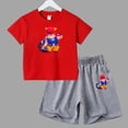 thumbnail image 3 of Juego de verano para niños, lucha, anime, cosplay, traje para niños y adolescentes, ropa de calle, camiseta de manga corta y pantalones cortos, conjunto deportivo de 2 piezas, trajes sueltos, 3 of 5