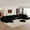 Black, variant on 170" Oversized Modular Sectional Sofa 9 Seater U Shaped Upholstered Couches Cloud Couch with Deep Seat for Living Room, No Assembly Required, Black
