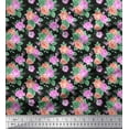 thumbnail image 1 of Soimoi Rayon Fabric Dot,Leaves & Rose Floral Fabric Prints By Yard 42 Inch Wide, 1 of 3