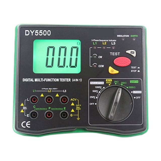 DY5500 Digital Resistance Tester Multifunctional Measurement Phase Indicator Voltmeter Insulation Earth Testers ,Widely Use
