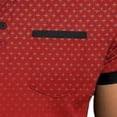 thumbnail image 6 of FAWUUDO Men's Print Shirts Half Button Lapel Collar Casual Silm Fit Short Sleeve with Pocket Red, 6 of 6