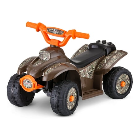 Mossy Oak Toddler Quad, 6-Volt Ride-On Toy by Kid Trax, Brown / Orange /