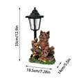 thumbnail image 3 of asddcavvf Solar Powered Dog Statue Outdoor Garden Resin Pet Sculpture for Patio Backyard Housewarming, 3 of 6