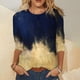 thumbnail image 1 of Pntutb Mujeres 3/4 Mangas Casual Camisas Pullover Túnica Suelta tops Estampado O-Cuello Blusa Pntutb Pntutb-5332, 1 of 5