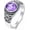 6, variant on Natural Amethyst Vintage S925 Sterling Silver Rings for Women Retro Style Gemstone Birthstone Statement Ring Jewelry for Mom Girlfriend Her