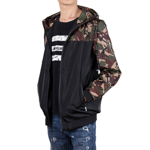 SAYFUT Water Proof Rain Jacket for Men Casual Hoodies Windbreaker