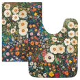 thumbnail image 7 of Yayeee Bath Rugs for Bathroom Floor Set of 2 Non Slip Fluffy Soft Absorbent Mat, Floral Garden, 7 of 7