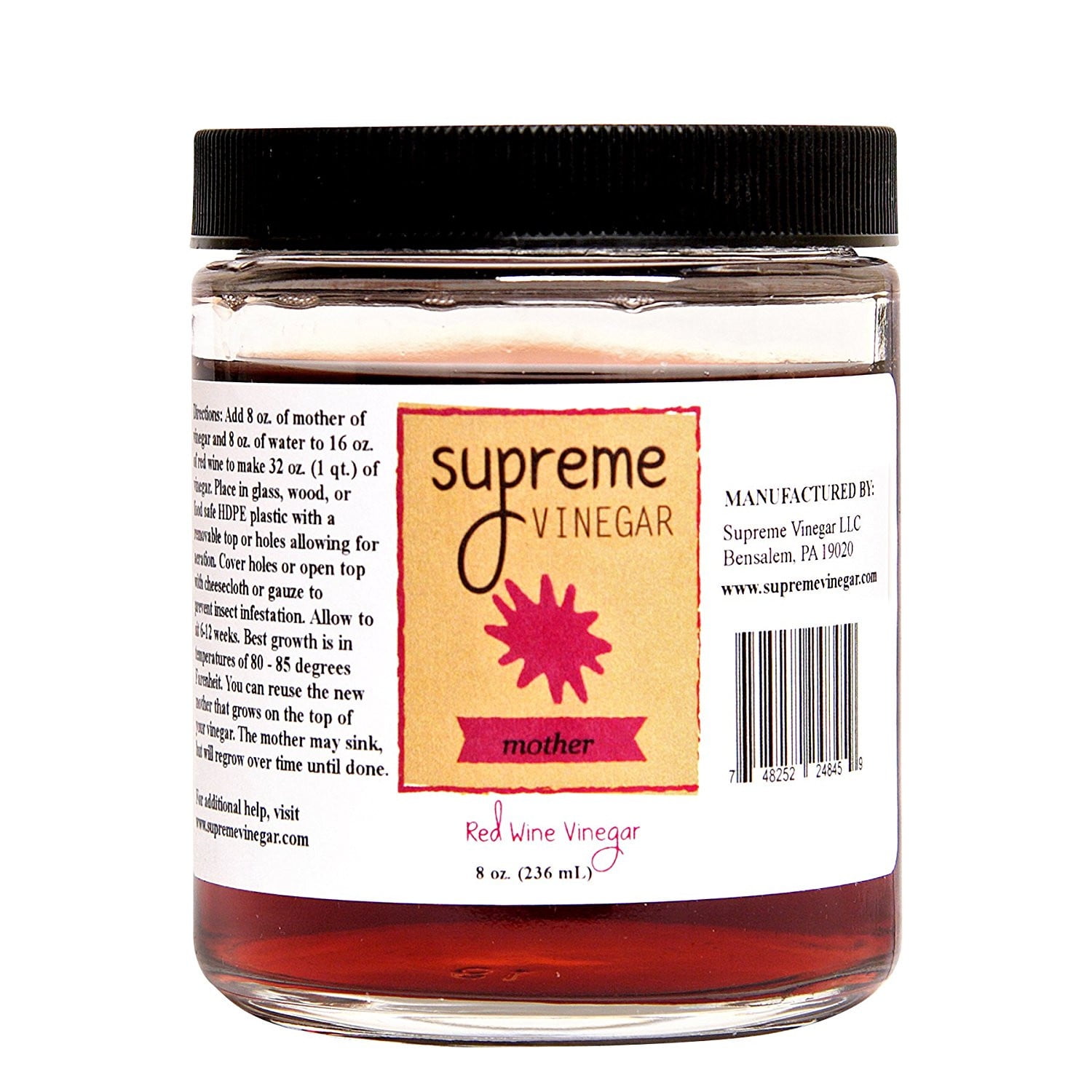 Supreme Red Wine Mother of Vinegar (8 oz)