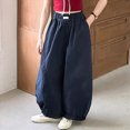 thumbnail image 3 of WXFAZCVU Girls Wide Leg Pants Lightweight Straight Trousers with Pockets Daily School Wear Size 5-6 Years, 3 of 4