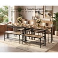 thumbnail image 5 of 43" Dining Room Table Set for 2-4, 4 Piece Wooden Kitchen Table Set with Bench and 2 Chairs with Storage Rack, Small Space and Breakfast Nook, Gray, 5 of 11
