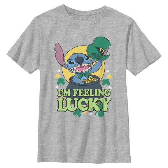 Boys Lilo & Stitch I'm Feeling Clover Stich T Shirt
