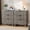 Dark Grey Oak, variant on Aufeile Nightstand for Bedroom Set of 2 with Charging Station, Modern Side Table with Drawer & Open Shelf, Fluted End Table with 2 AC Outlets, USB & Type-C, Walnut