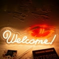 thumbnail image 5 of UPONRAY Welcome Neon Signs, 16.9"*7.8" Dimmable & USB-Powered LED Neon Light, Stylish Wall Decor for Restaurant, Store, Bar, Cafe, Club, 5 of 14