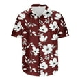 thumbnail image 2 of ZCFZJW Big and Tall Regular Fit Casual Striped Button Down Hawaiian Shirts for Men Lightweight Summer Short Sleeve Beach Vacation Tops Trendy Collared Tees Shirt Multicolor#30 M, 2 of 4
