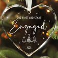 thumbnail image 1 of Adorno Colgante de Vidrio SUCHAGIFT Nuestro Primer Navidad Comprometidos 2025, 1 of 6