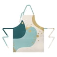 thumbnail image 2 of Teal Gold Splash Marble Apron-Garden Aprons for Women with Pockets-Cotton Linen Waterproof Kitchen Cooking Gardening Aprons Adjustable for Kitchen,Cooking,BBQ and Salon 33x27 Inch, 2 of 7