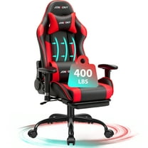 JONPONY Game Chair,Ergonomically Designed Computer Chair with headrest and 2D Armrests,with Footrest and Lumbar Support,High Back Office Chair Support 8 Hours Long Sitting,Computer Chair,RED