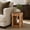 Natural, variant on Rutledge & King Suar Wood Hand Carved End Table - Green Wash Aspen