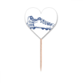 thumbnail image 1 of Zapatos de futbol de dibujos animados patron azul Etiqueta del corazón de la bandera del palillo de dientes, 1 of 3