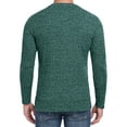 thumbnail image 3 of GIRUNS Men's Crew Neck Sweaters Rib Knit Pullover Sweater Soft Lightweight Long Sleeve Sweatshirt Dark Green S, 3 of 6