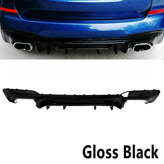 NINTE Rear Diffuser for 2018-2021 BMW G01 X3 M-Sport M40i Gloss Black ABS