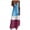 Blue, variant on Spring Dresses for Women 2024, Womens Tie-Dye Beach Maxi Boho Sundress Ladies Loose Long Slip Dress, Summer Dresses for Women 2024 Grey