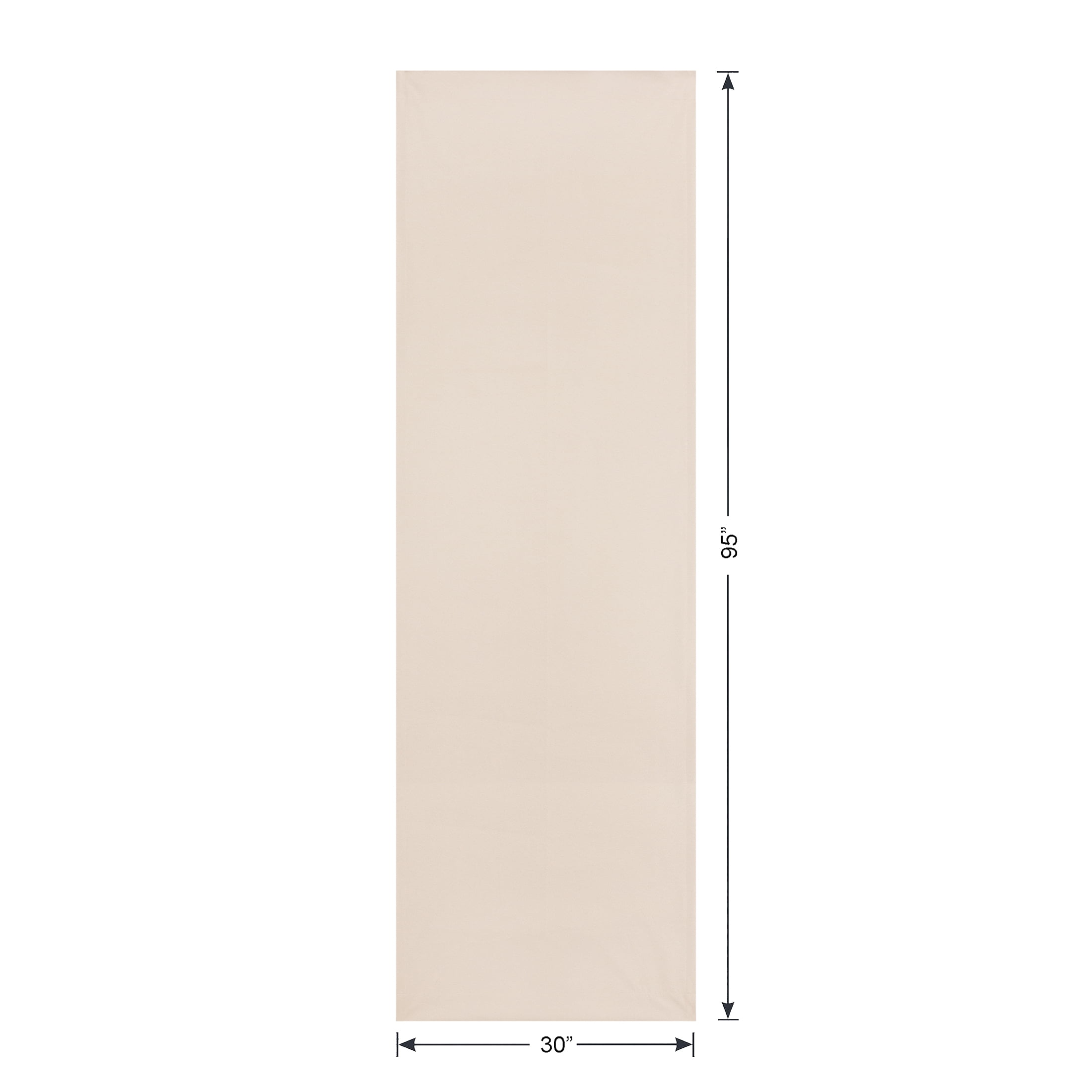 Mainstays Beige Solid Blackout Rod Pocket with Back Tabs Curtain Panel Pair, Set of 2, 30" W x 95" L