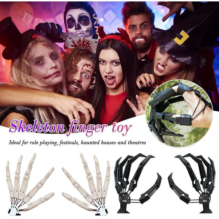  Halloween Articulated Fingers Wearable Horrific Finger Extension  Party Supplies Cosplay Props, Halloween Gear Articulated Finger Extensions  Fits All Finger Sizes (Left Hand) : Toys & Games