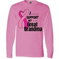 thumbnail image 3 of Inktastic Breast Cancer Awareness I Support My Great Grandma Long Sleeve T-Shirt, 3 of 5