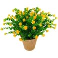 thumbnail image 1 of 2 uds flores artificiales ramo de eucalipto plantas verdes, flores de eucalipto falsas resistentes a los rayos UV (amarillo) Sincero Electrónica, 1 of 5