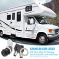 thumbnail image 2 of Unique Bargains 4 Sets 5/8' Zinc Alloy RV Storage Locks Cabinet Lock with Keys Fits on 3/8' Max Door Thickness, 2 of 6