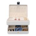 thumbnail image 3 of Unique Bargains 2 Layer Jewelry Box PU Leather Jewelry Organizer Case with Drawer White, 3 of 7