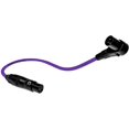 thumbnail image 1 of Balanced XLR Cable Right Angle Male to Straight Female - 6 Feet Purple - Pro 3-Pin Microphone Connector for Powered Speakers, Audio Interface or Mixer for Live Performance & Recording, 1 of 4