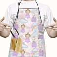 thumbnail image 2 of Princess Rainbow Castle Pattern Apron-Garden Aprons for Women with Pockets-Cotton Linen Waterproof Kitchen Cooking Gardening Aprons Adjustable for Kitchen,Cooking,BBQ and Salon 33x27 Inch, 2 of 7