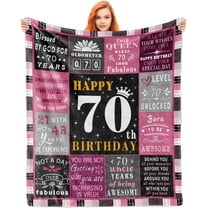 70th Birthday Gifts for Women, 70th Birthday Decorations for Women, Gifts for 70 Year Old Woman, 70 Year Old Birthday Gifts for Women, Happy 70th Birthday Gifts for Women Blanket 60"X50"
