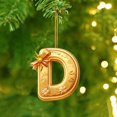 thumbnail image 4 of Golden 26 Alphabet Christmas 2D Acrylic Ornaments - 1pc 3.1in(8cm) Cute Backpack & Car Pendant Decor, Festive Holiday Letter Hanging Accessories for Christmas Tree Home Decoration, D, 4 of 7