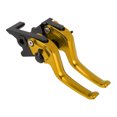 thumbnail image 1 of Palancas de freno y embrague cortas únicas para Honda Monkey 125 2019-2024, palanca de freno ajustable de motocicleta de aleación de aluminio amarilla sólida 1 par, 1 of 7