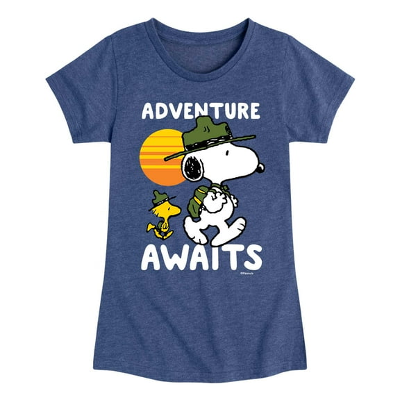 Peanuts - Adventure Awaits - Toddler and Youth Girls Short Sleeve T-Shirt