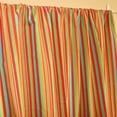 thumbnail image 3 of Cotton Curtain Stripe Print 58 Inch Wide / Multi Stripe Green Orange, 3 of 3