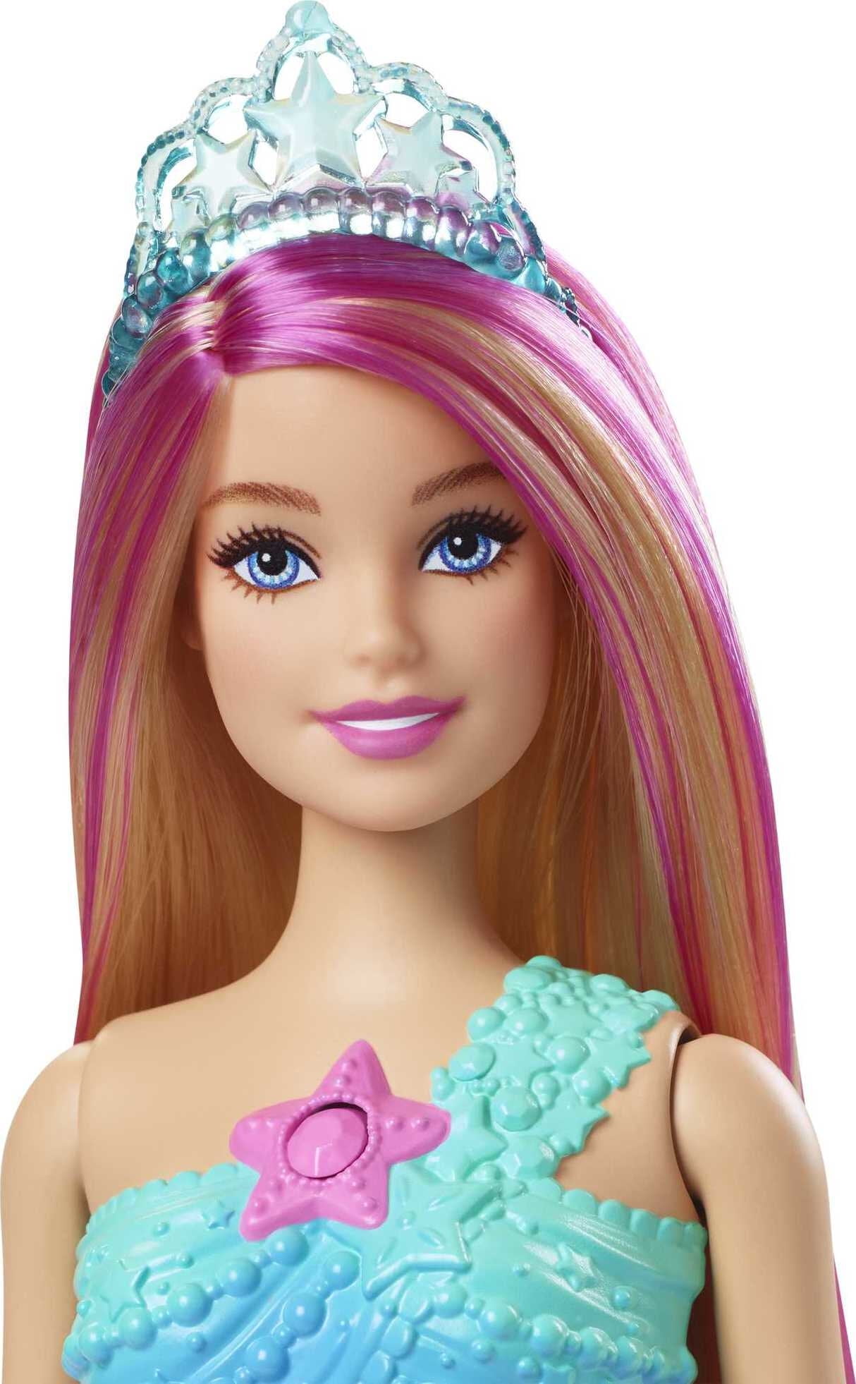 Princesa Barbie Dreamtopia 2 En 1 Sirena Mattel