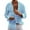 Blue, variant on Men's Ultrathin Linen Button Down Shirt - 70% Cotton, Long Sleeve, Beach Casual - Translucent Fabric for Summer