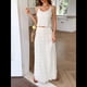 thumbnail image 5 of Conjunto de 2 Piezas para Mujer, Estilo Casual, con Falda Larga y Tirantes para Salir A la Playa. Albaricoque L, 5 of 7