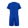 thumbnail image 4 of Haitryli Unisex Boys Girls High Waist Wide Leg Shorts One Piece Rompers Summer Playwear Casual Overalls Solid Jumpsuit Royal Blue 16, 4 of 5