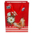 thumbnail image 3 of SumacLife Red Vintage Butterfly Cocktail Design Gift Bag, 3 of 4