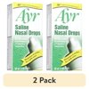 (2 pack) Ayr Saline Nasal Drops , 1.69 Oz